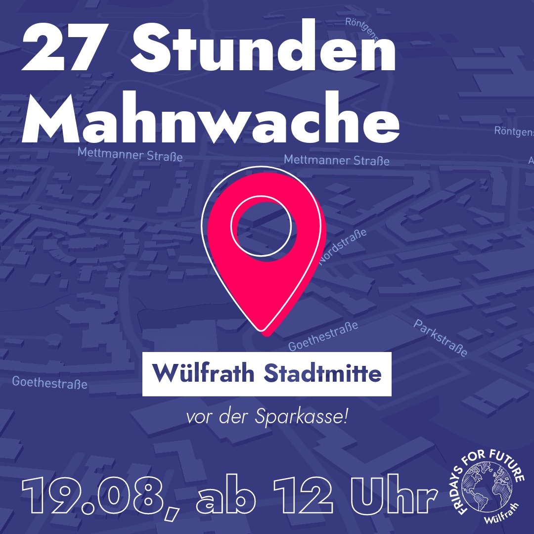 FFFWulfrath's tweet photo. Die Klimakriesse schläft nicht - und wir auch nicht 🥱

Kommt zur 27 Stunden Mahnwache in Wülfrath! 🔥

19.-20.8., 12 - 15 Uhr https://t.co/eI9YXqgaVz