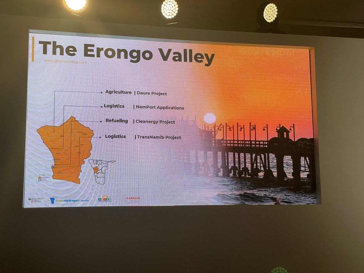 daisrym's tweet photo. Congratulations to the four GH2 pilot project sponsors, announced this am by 🇳🇦 Green Hydrogen Commissioner @MrMnyups
This +- 500mn NAD injection is part of #HPPII economic recovery plan & will assist w/ job creation & knowledge transfer for SMEs, TransNamib, Namport. @NIPDB https://t.co/6Pbciljxbx