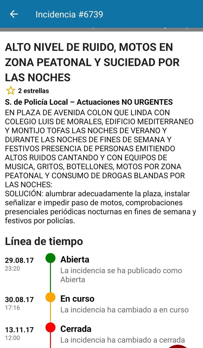 antonito_navas's tweet photo. @Jechuli @BarreraGragera @policiabadajoz Incidencias abiertas por este motivo en la app aBisa, ya en 2017 y cerrada  3 meses después sin solventarse el problema (adjunto capturas) https://t.co/zjFlNJWD2t