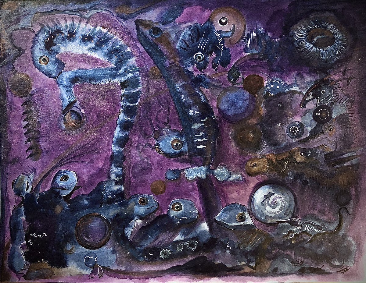 jcedarfox's tweet photo. Chameleon Dreams #wisconsinartist #mixedmedia #creatureart #surrealism #contemporaryart #contemporaryartist #painting #chameleon #dreams #storytelling #metallic #inkpainting https://t.co/inpN4b01oT
