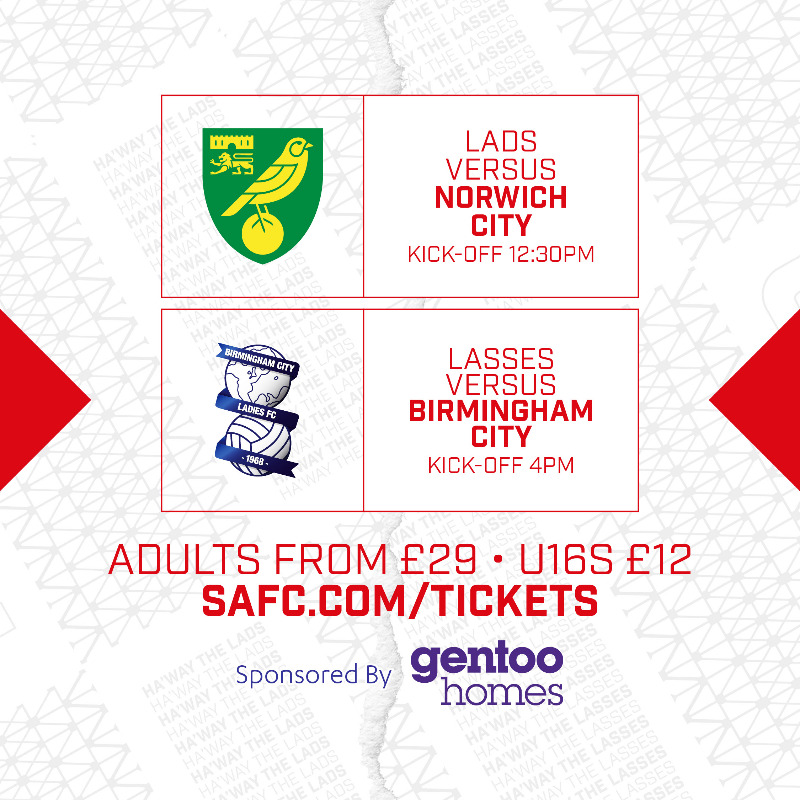 SunderlandAFC's tweet photo. WEARSIDE DOUBLE-HEADER! 🏟️🔴

Sunderland AFC and @SAFCWomen will take to the field at the Stadium of Light on Saturday 27 August! 

Secure your seat now 👇