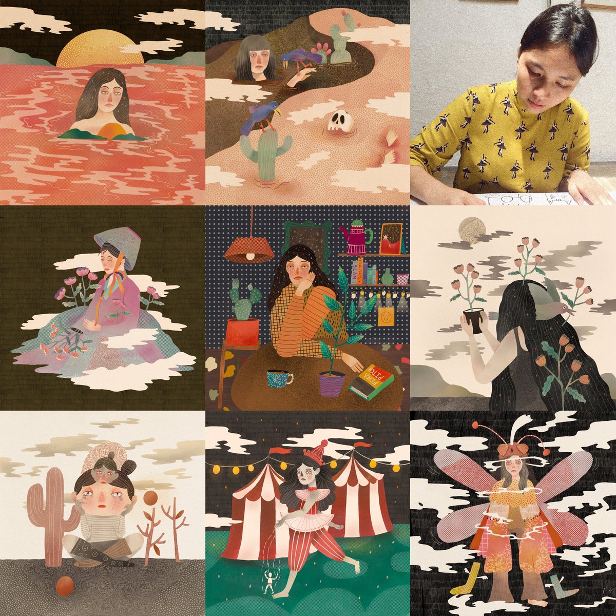 hellofaten's tweet photo. ✨ Hi - I’m Faten. My works are my unspoken words, my unwritten thoughts and my sheer love for lines and colors. ✨ https://t.co/DPwfjN1qET