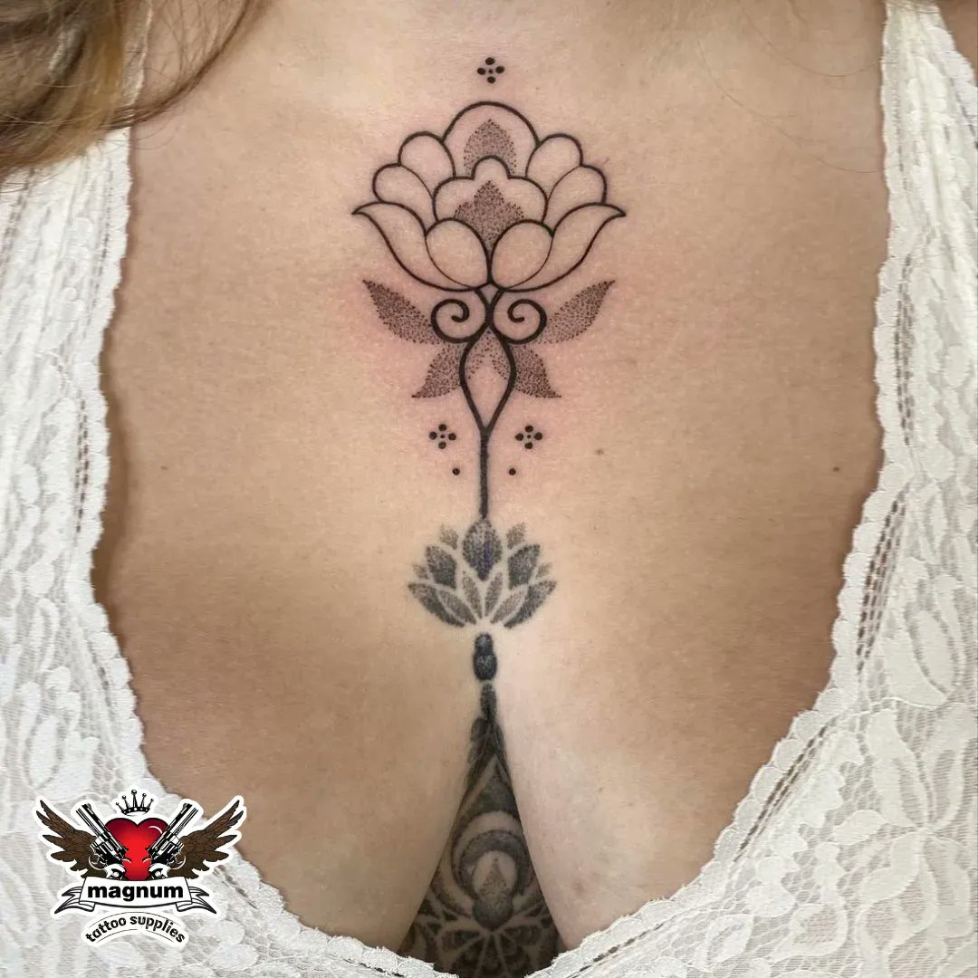 MagnumTattoo's tweet photo. Cute ornamental piece by Emma Beech done using #magnumtattoosupplies π
.
.
#chesttattoo #sternumtattoo #symmetricaltattoo #ornamentaltattoo #dotworktattoo #lineworktattoo #patterntattoo #mandalatattoo #unalometattoo
Instagram: emmabeechtattoo https://t.co/K7IBfb8sCl