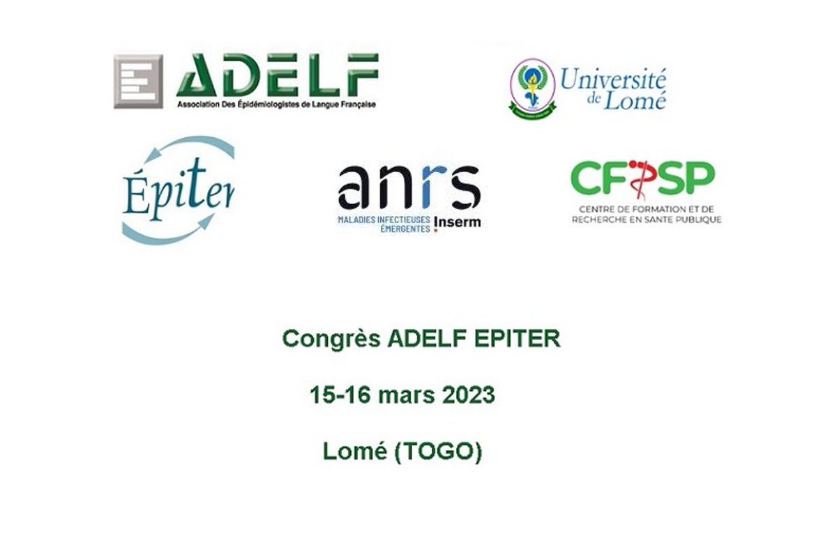 agenceANRS's tweet photo. 📢Le congrès ADELF-EPITER 2023 se tiendra à Lomé  🇹🇬 les 15 et 16 mars 2023, sur le thème "La #santépublique face aux maladies émergentes et ré-émergentes".

🗓️Un appel à communications est ouvert jusqu'au 30 octobre 2022.

👉+d'infos et inscription ici: https://t.co/yKFw08euiz https://t.co/yUxw4wi7Dp