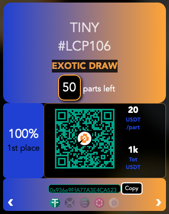 lottocryptopool's tweet photo. 🔥#LotteryAlert🎲
The Tiny pool💸
💥 50 #participation tickets left
▶️1st place : 100%
🔗 https://t.co/gMlWdiVcII
🔗🔴 https://t.co/pgF7o6FdyF
#lottocryptopool #BTC #ETH #ADA #BNB #MATIC #DOT #SOL #XRP #USDT #cryptocurrecy #cryptocurrencies #LOTToronto #Contest #Crypto https://t.co/KFqV7nmL4n