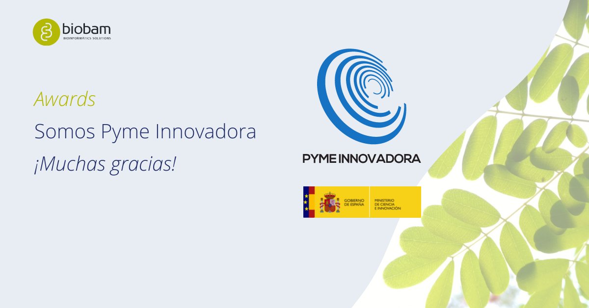 bio_bam's tweet photo. #BioBam es #PymeInnovadora!
Contamos con el sello de Pyme Innovadora, entregado a las empresas con una gran actividad en I+D+i. https://t.co/9bqBijYCmA