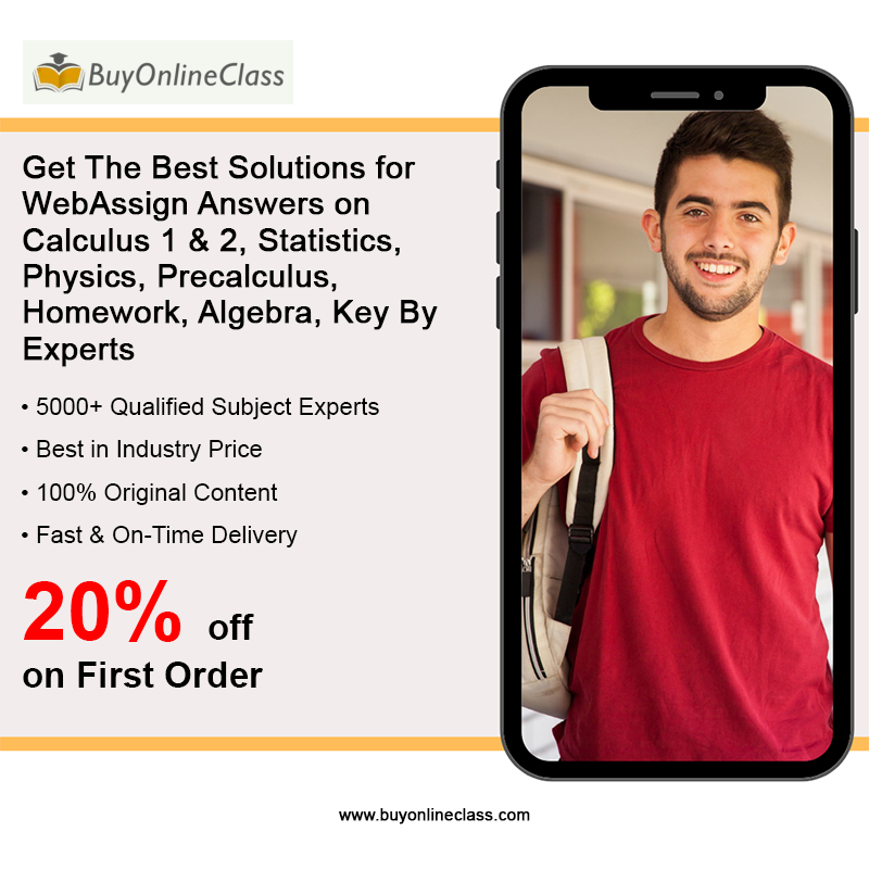 buyonlineclass's tweet image. Need accurate WebAssign Answers We offer 1 solution on WebAssign Homework Answers for physics, statistics, and chemistry 1500 Ph.D. Experts. 

#WebAssign_Homework_Answers #Webassign_Accounting_Answers #WebAssign_Math_Answers #WebAssign_hack #WebAssign_answers #buyonlineclass