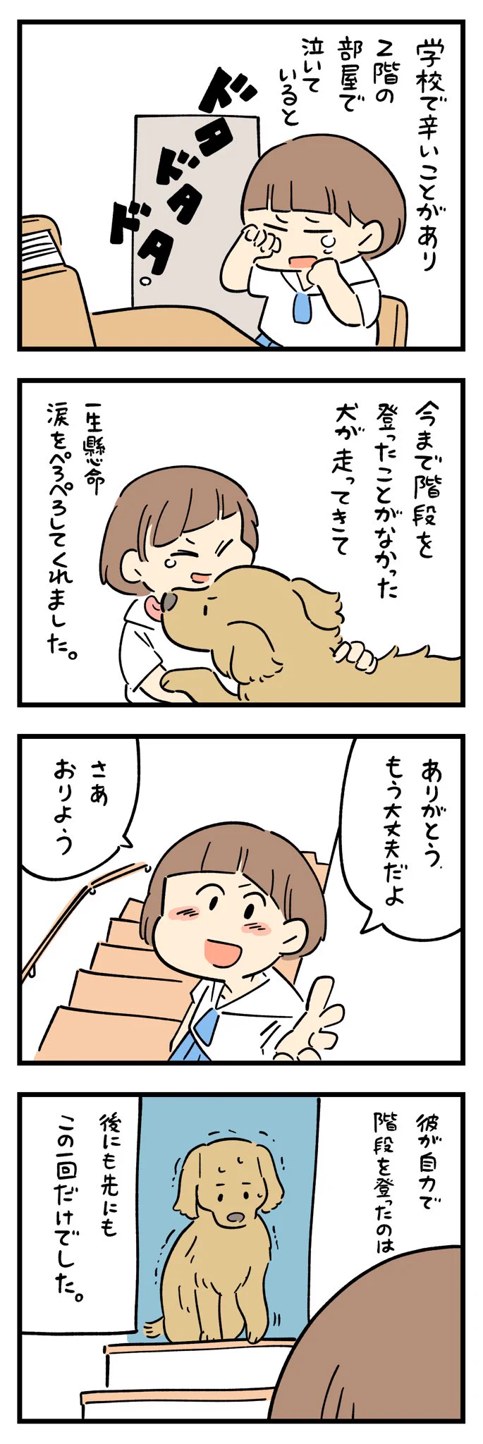 学校で辛いことがあり部屋で泣いていると･･･！読んでいてほっこりするエピソード！