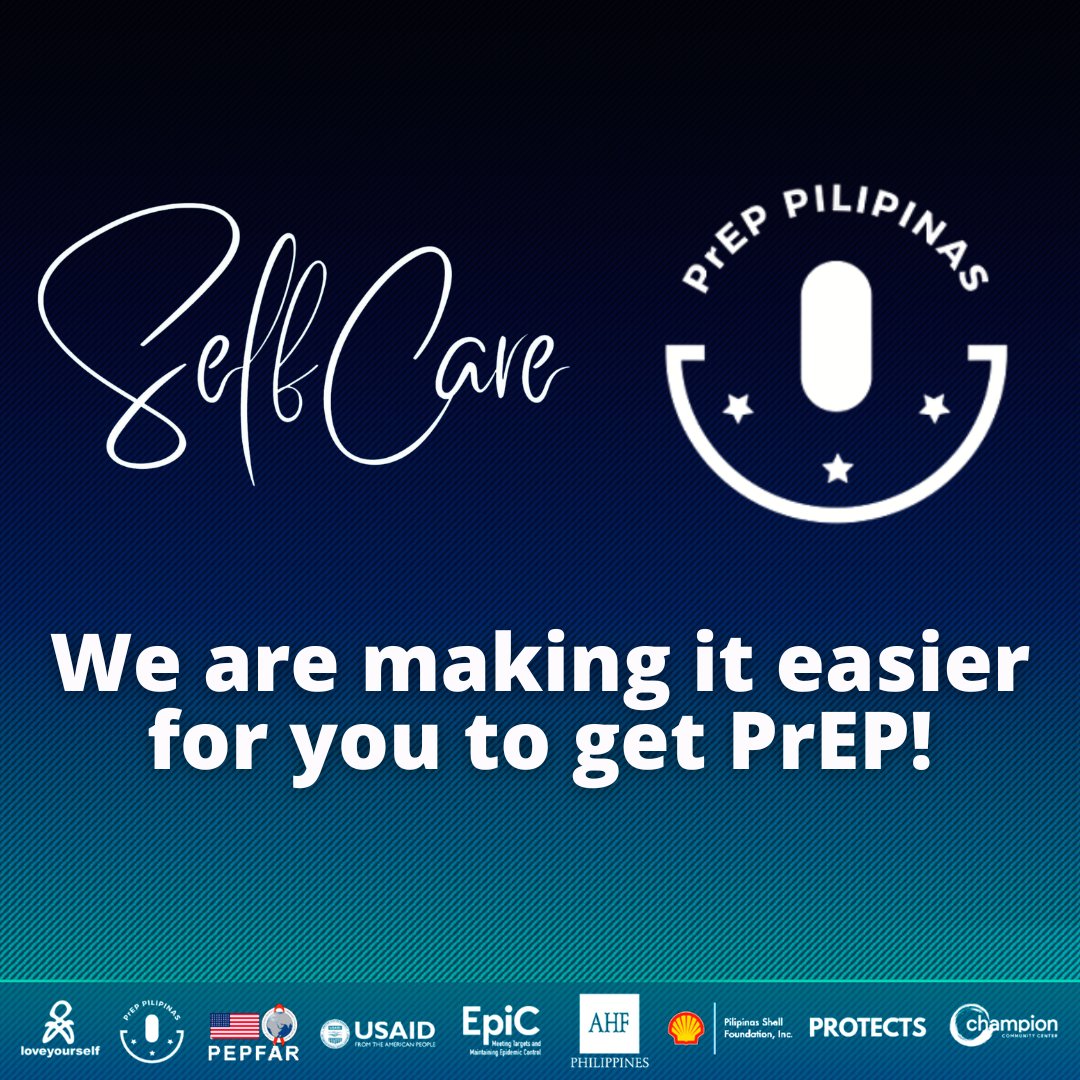 With just a quick SelfCare HIV test, you can now be qualified to get PrEP for FREE!

Watch out for updates and announcements as we launch a more convenient and faster way to get PrEP! #PrEPSelfCare #SelfCarePH #HIVTestPrEP