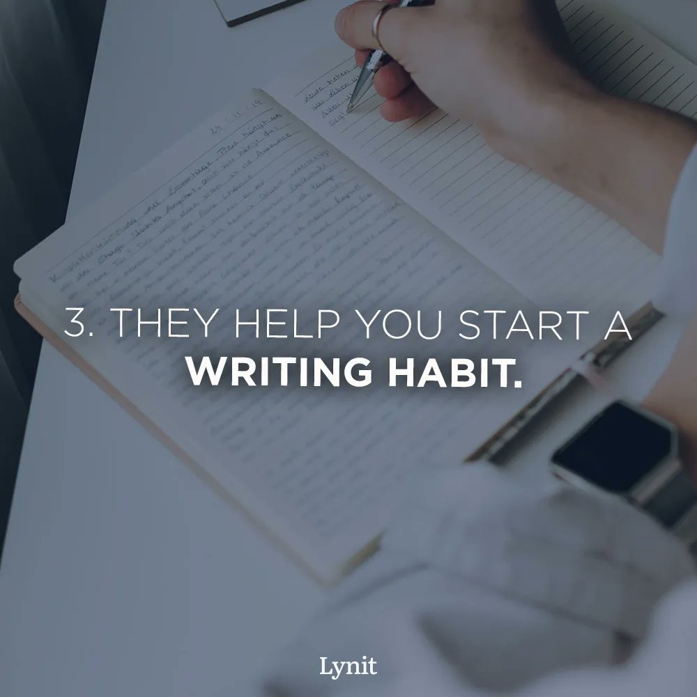 #Writingprompts can be your starting point for unlocking your creative process 🧠 or simply exercising your writing muscle 💪. Read more about the power of writing prompts here >buff.ly/3QJtrnN<.
#tellyourbeststory #lynit #writingcommunity #writingtips #writingprompts