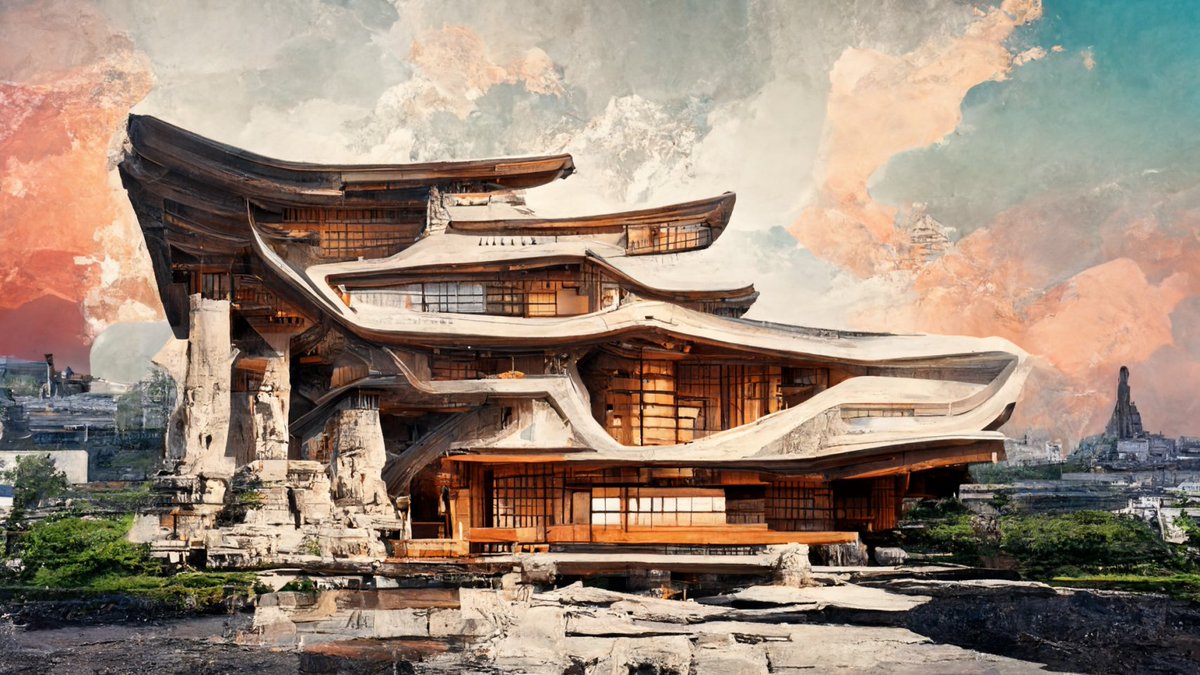 「ザハとガウディの巨匠二人に日本の寺をデザインしてくださいと無茶振りしたやつ上がザ」|Yota Tasaki/田崎陽太🇷🇴のイラスト