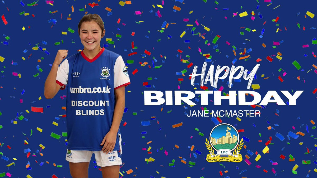LinfieldFCWomen's tweet photo. ๐๐๐ฃ๐ฃ๐ฌ ๐๐๐ฅ๐ง๐๐๐๐ฌ ๐
Everyone at Linfield Football Club would like to wish Jane McMaster a very happy Birthday ๐ฅณ
Happy Birthday Jane ๐
#COYB #LinfieldLadies https://t.co/dfWYxR7PJg