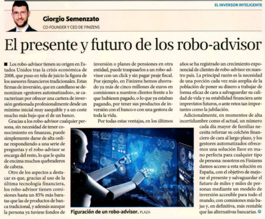finizens's tweet photo. Muchas gracias a @RevistaPlaza por invitarnos a compartir unas reflexiones sobre nuestro modelo de inversión
#inversionindexada #fondosindexados #gestionpasiva #roboadvisor #finizens https://t.co/NFy6RCaaeG