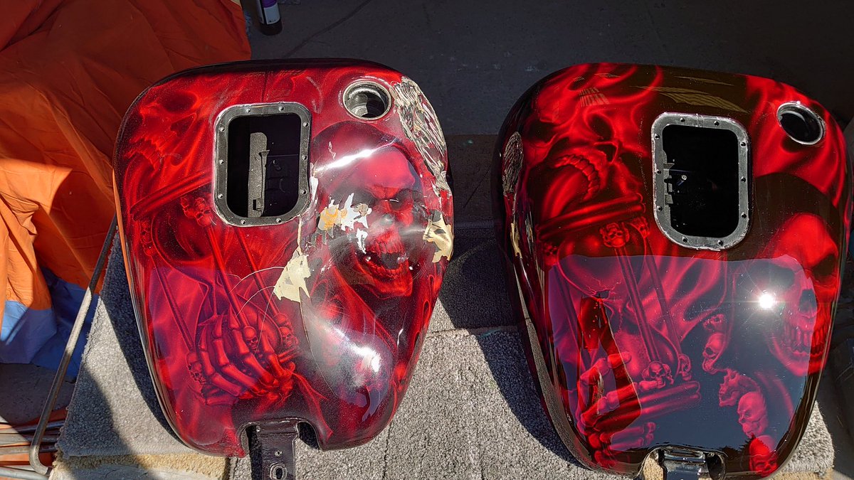 MDMachine's tweet image. A replacement tank for a bent one.
Lucky to be still riding this guy.