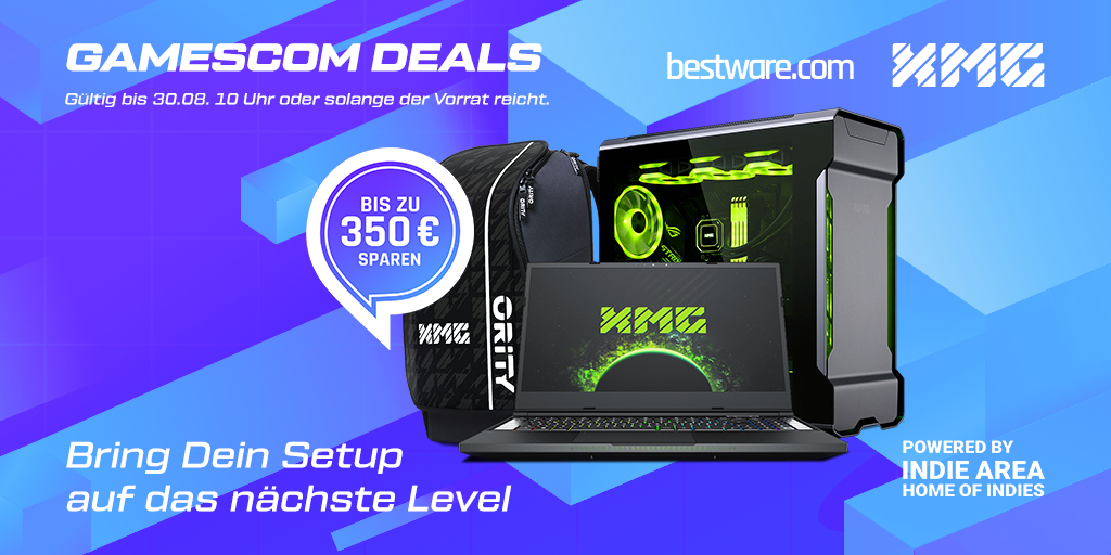 TaKeTV's tweet photo. 🇩🇪Noch eine Woche bis zur Gamescom. Doch unser Partner @xmg_gg feiert zusammen mit dem Partner-Shop https://t.co/4U9Q9bRJ53 jetzt schon die #GamescomDeals mit satten Rabatten. Spart bis zu 350 € auf XMG-Laptops, Desktop-PCs ➡️ https://t.co/2tfQP9fqq1 https://t.co/2CY3mATEkG