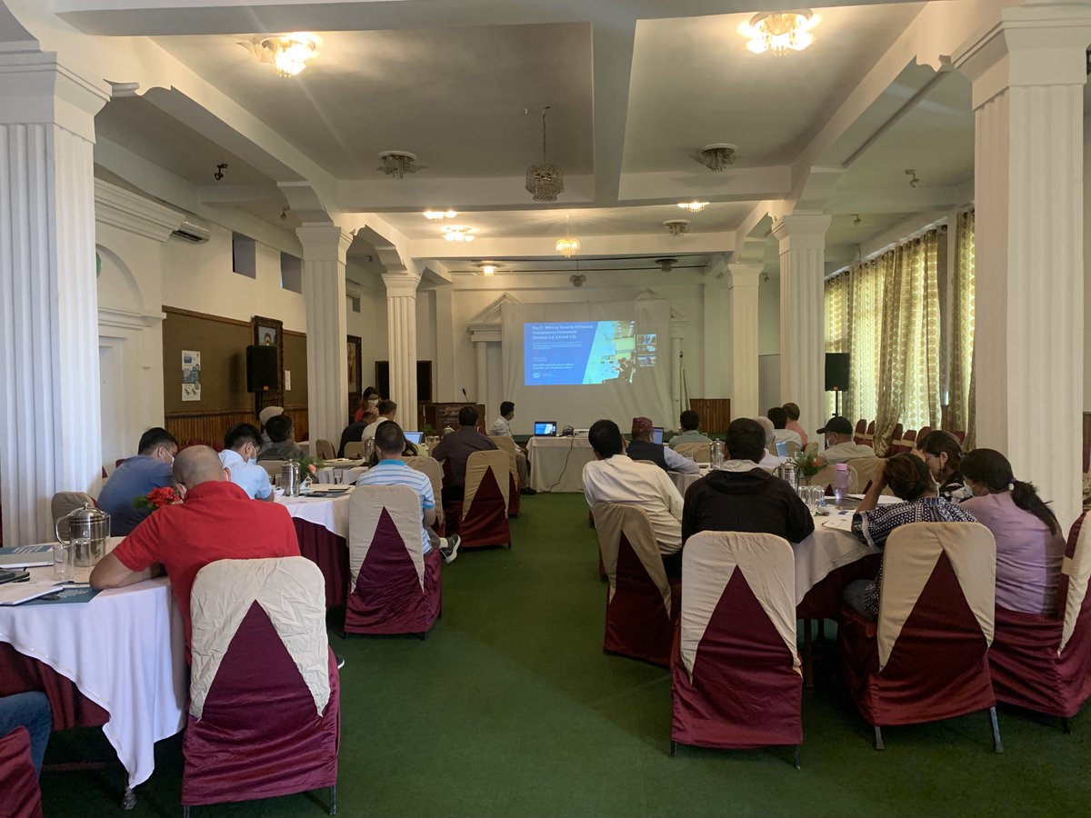 CA_Latest's tweet photo. It's day 2 of the training workshop "Overview of the #ParisAgreement and implementation of its key provisions" organised by @MOFENepal with @ndcpartnership and ourselves - thanks to @joshigopal and Bhava Dhungana from @UNFCCC Secretariat for your insights on ETF implementation. https://t.co/KbliPC64v9