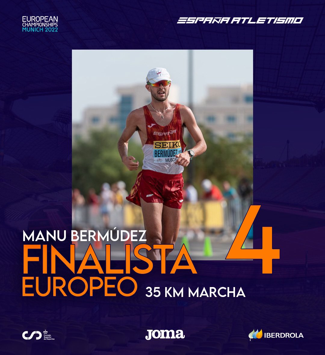 atletismoRFEA's tweet photo. ¡Vaya debut en un @Euro_Champs absoluto de @manuathleo!

Luchando por la medalla y FINALISTA EUROPEO 👏🏼

⏱ 2:32:31 

Día espectacular de los “chicos” de Carrillo 👏🏼

#EspañaAtletismo #PasiónPorCompetir #Munich2022 https://t.co/8OBfdZZ5T7