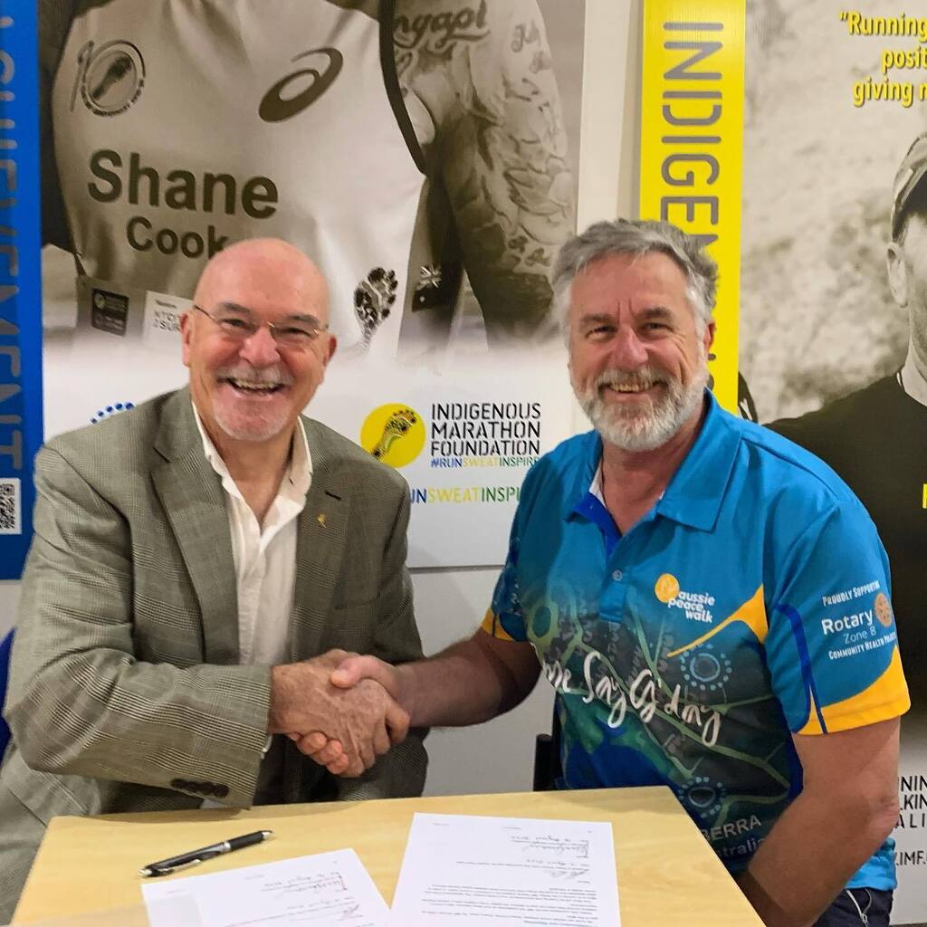 coach_chris's tweet photo. Signed an MOU this morning with @indigenousmarathonfoundation on behalf of @aussiepeacewalk and #rotary9705 for a new Indigenous health initiative. 
Details coming soon 👍
 https://t.co/tbCkYg0uWN https://t.co/EFFlS0pYLH