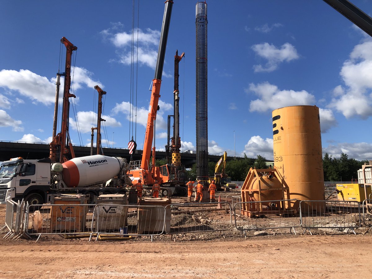 VanElleplc's tweet photo. 👷Our piling team are making excellent progress on the enfinium Kelvin waste-to-energy facility in Sandwell, West Midlands.
The team are currently utilising our Soilmec SR75’s and SR95 #piling rigs in rotary bored configuration, to install 2no #secant piled retaining walls. https://t.co/dNcv0YA916