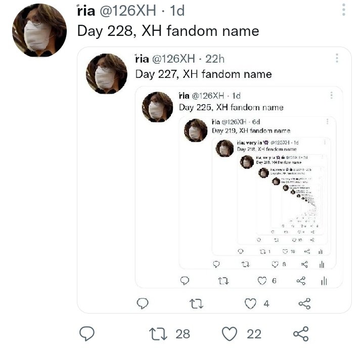 126XH's tweet photo. Day 229, XH fandom name https://t.co/g2S4w0SSFT