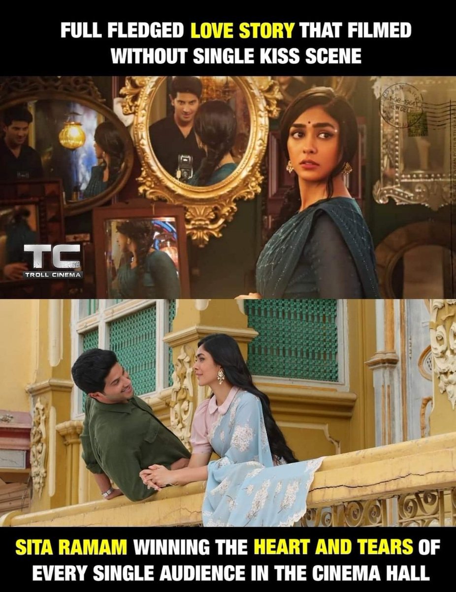 Abhimahikeerthi's tweet photo. One of the best love story in recent times so pleasant , poetic and heart touching 😭😢♥️🙏

Awards are waiting for you @mrunal0801 sita mahalaxmi 😍
And Ram garu @dulQuer 😍
Deserves 💯 percent ❤️ https://t.co/CKgl7tRHHI