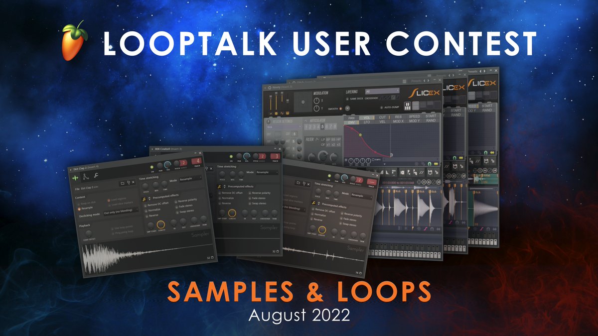 FL_Studio's tweet photo. FL STUDIO | Looptalk Monthly User Contest
Welcome.
This month's contest is all about going back to the basics: Samples and Loops only.
The theme is decided by whoever won the month before!
Check out the forum thread to enter: https://t.co/udk6K2EBaJ
#FLStudio #Looptalk #Contest https://t.co/Mhihkoj64Q
