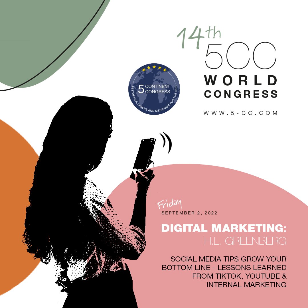 5CCongress's tweet photo. A digital marketing session at a medical congress? YES! 🤩 Join H. L. GREENBERG in his session on: „Social Media Tips Grow Your Bottom Line - Lessons Learned from TikTok, YouTube &amp; Internal Marketing“

@hlgreenberg 

 #5cccongress #5cc22 #5ccbarcelona #5ccfamily #onlinemarketing https://t.co/IvN1C7aGZu