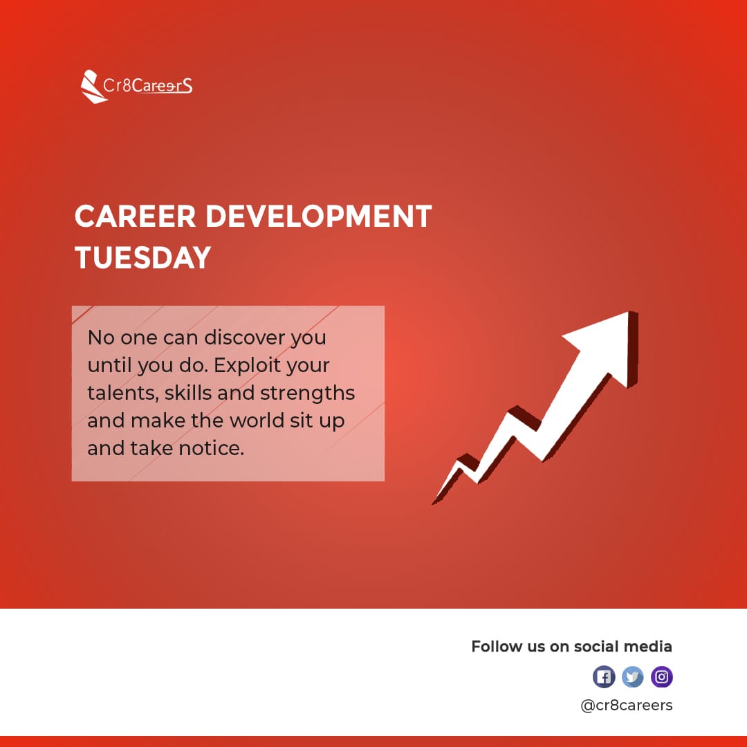 cr8careers's tweet photo. Our talents can help us earn money. With proper development and use, they can even offer us richness beyond imagination — in all aspects of our lives. #CareerDevelopmentTuesday > #Cr8Careers
#skillacquisition #talentacquisition #talentdiscovery #consultingagency #consultingfirm https://t.co/c5gqDOKzN9