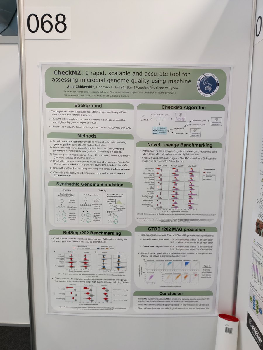Posters for #Checkm2 and #gtdbtk2 spotted today #isme18