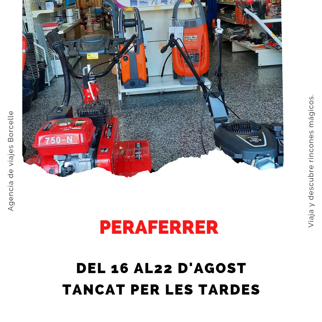 Perafcial's tweet photo. ATENCIÓ! Del 16 al 19 d'agost TANCAT per les tardes.
#peraferrer #figueres #horta #jardi #reg #semivacances https://t.co/EEq0xeWGpV