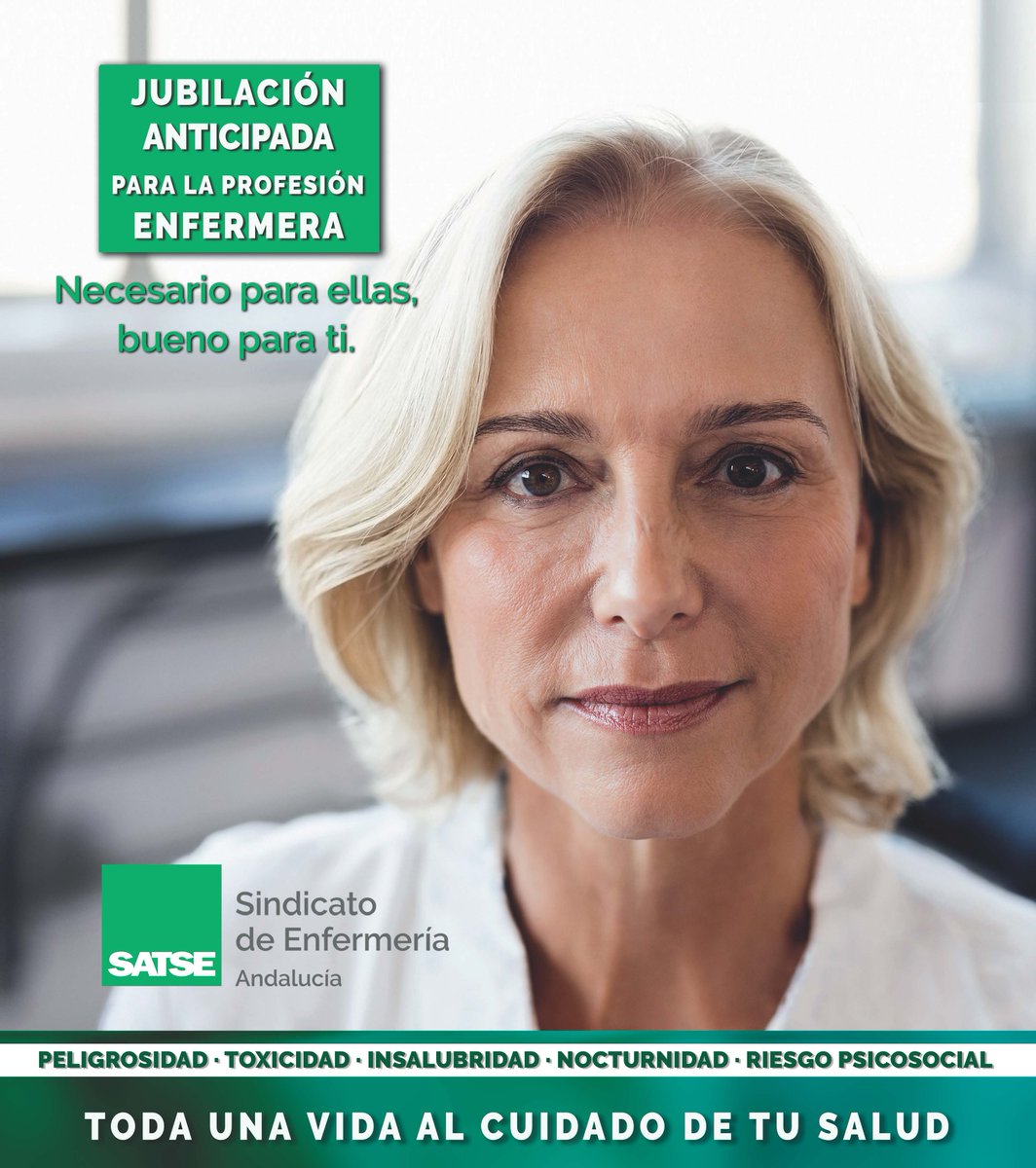🆕Casi 8.000 enfermeras y enfermeros andaluces piden su jubilación anticipada a través de SATSE Accede a toda la información en la web ➡️bit.ly/3w5INuM