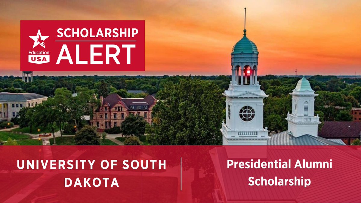 #ScholarshipAlert:  <a href="/usd/">University of South Dakota</a> offers qualified students the chance to save!  The Presidential Alumni Scholarship awards up to $9,500 USD per year and is renewable for four years.  Learn more ➡️ bit.ly/USDakotaSchola….