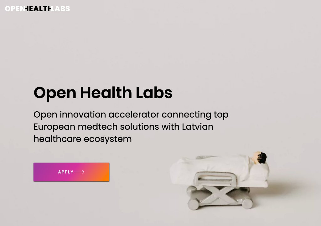 VMNVD's tweet photo. 🤩 Latvijas veselības nozare uzsāk digitālo inovāciju laboratoriju "Open Health Labs", lai kopā ar Eiropas labākajiem medicīnas tehnoloģiju jaunuzņēmumiem radītu inovatīvus risinājumus ārstniecības iestāžu pakalpojumiem. Pieteikšanās līdz 29. augustam➡️ https://t.co/nl8cVkp7uK https://t.co/uh21onXaUx