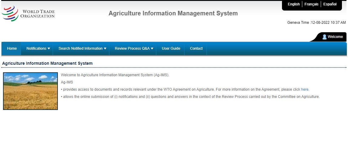 wto's tweet photo. 👋Want to stay up to date on members' agricultural policies relevant to their commitments under the WTO Agreement on Agriculture?
Check out the Agriculture Information Management System platform 👉https://t.co/DrOxQLiSUm
#AGIMS #WTOAg https://t.co/GDa9stNaVC