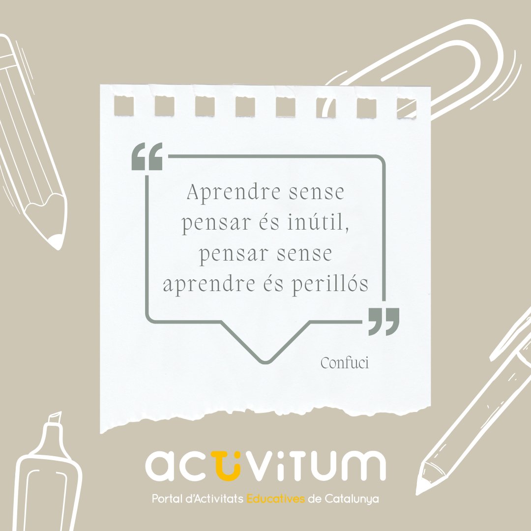 activitum_cat's tweet photo. 👋 Bon dia! En aquest dimarts que sembla dilluns ens hem llevat amb aquesta frase de #Confuci al cap https://t.co/H9IDQf2P44
