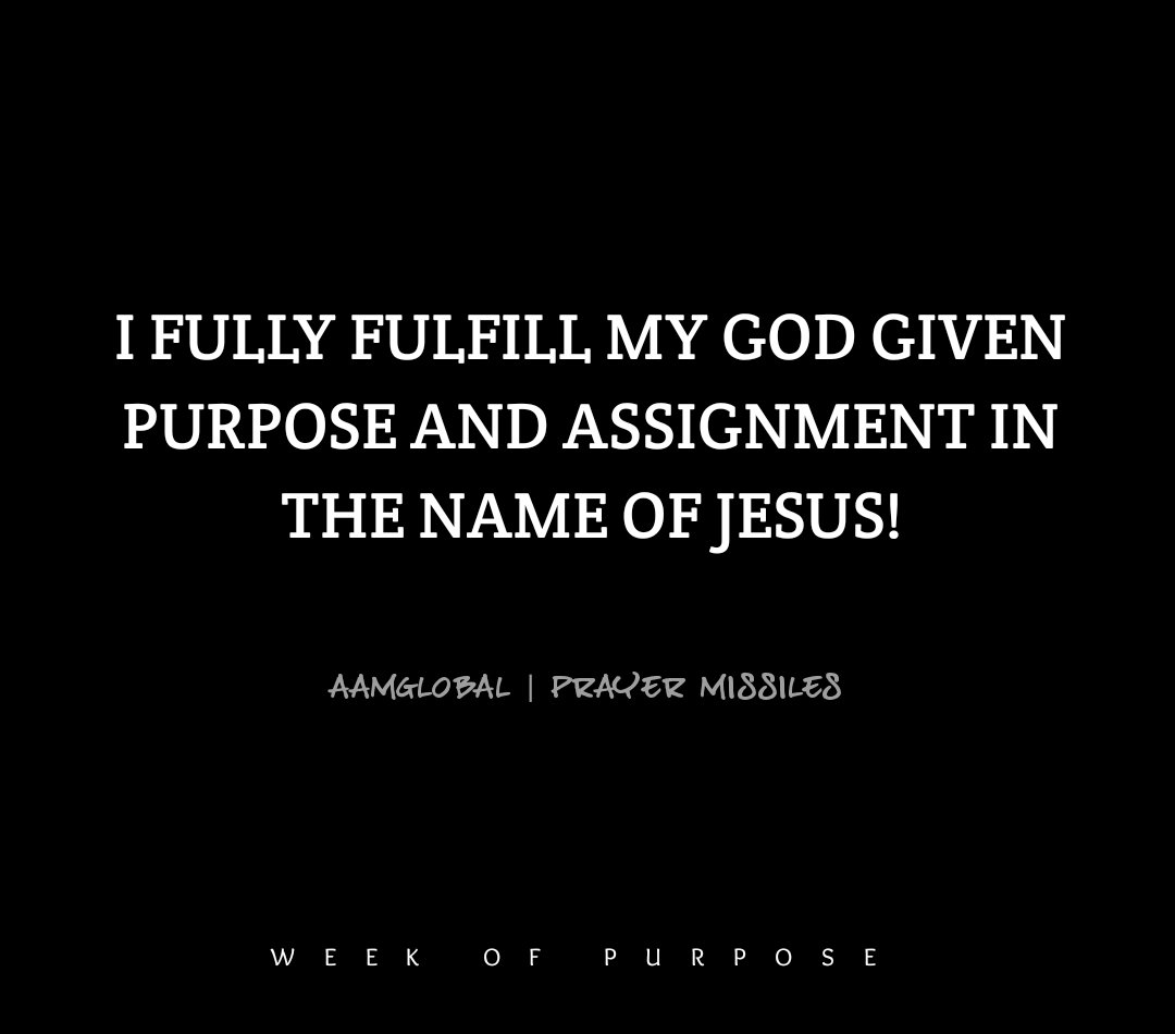 _AAMglobal's tweet photo. My purpose is established in the name of Jesus!
#AAMglobal🌍 #PrayerMissiles #PrayAlong #PrayOrDie #DivinePurpose #DivineOrdinances https://t.co/E4KN0PSx5l