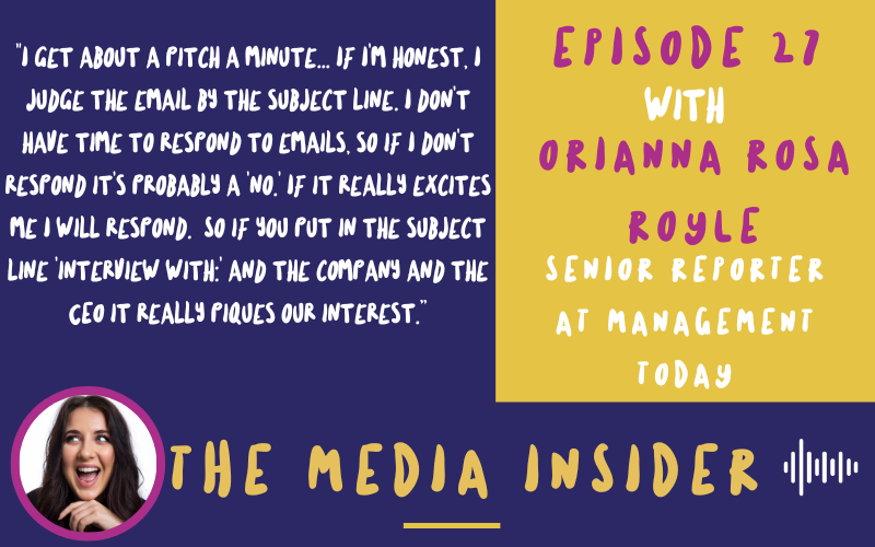 Latest episode of The Media Insider Podcast! I spoke with <a href="/Oriannarosa/">Orianna Rosa Royle</a>, senior reporter <a href="/MT_editorial/">Management Today</a> I always ask what journalists need in a pitch from a #PR. Her answer explains why pitching to the media requires research of the #publication
Listen here: lnkd.in/eZDB4wsT