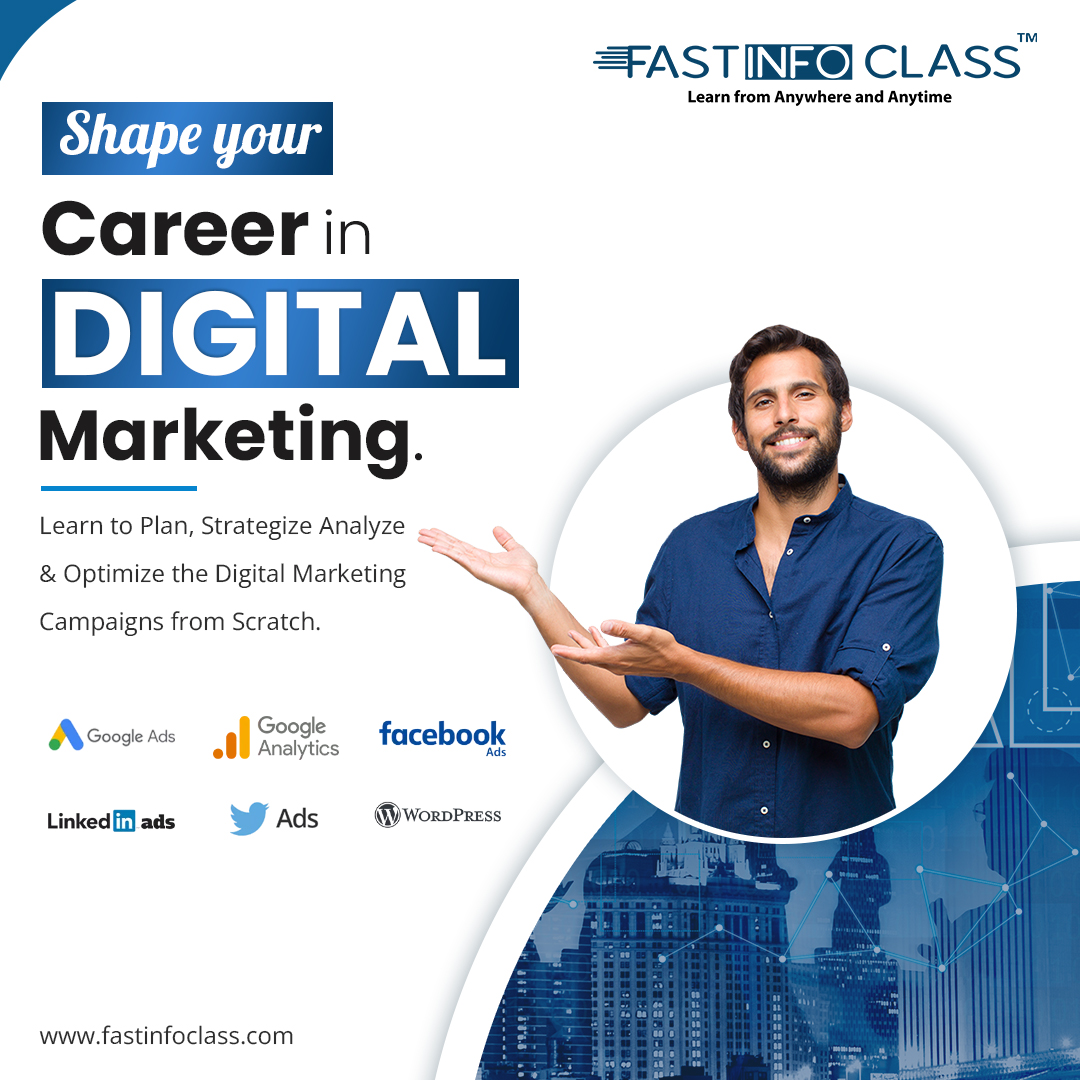 FastInfoClass's tweet photo. learn to optimize and launch the best digital marketing campaigns with our new-age digital marketing course.
#FastinfoClass #learn #careercoursesafter12th #careergoals #careerdevelopment #careeradvice #skills https://t.co/lYmL83bEhb