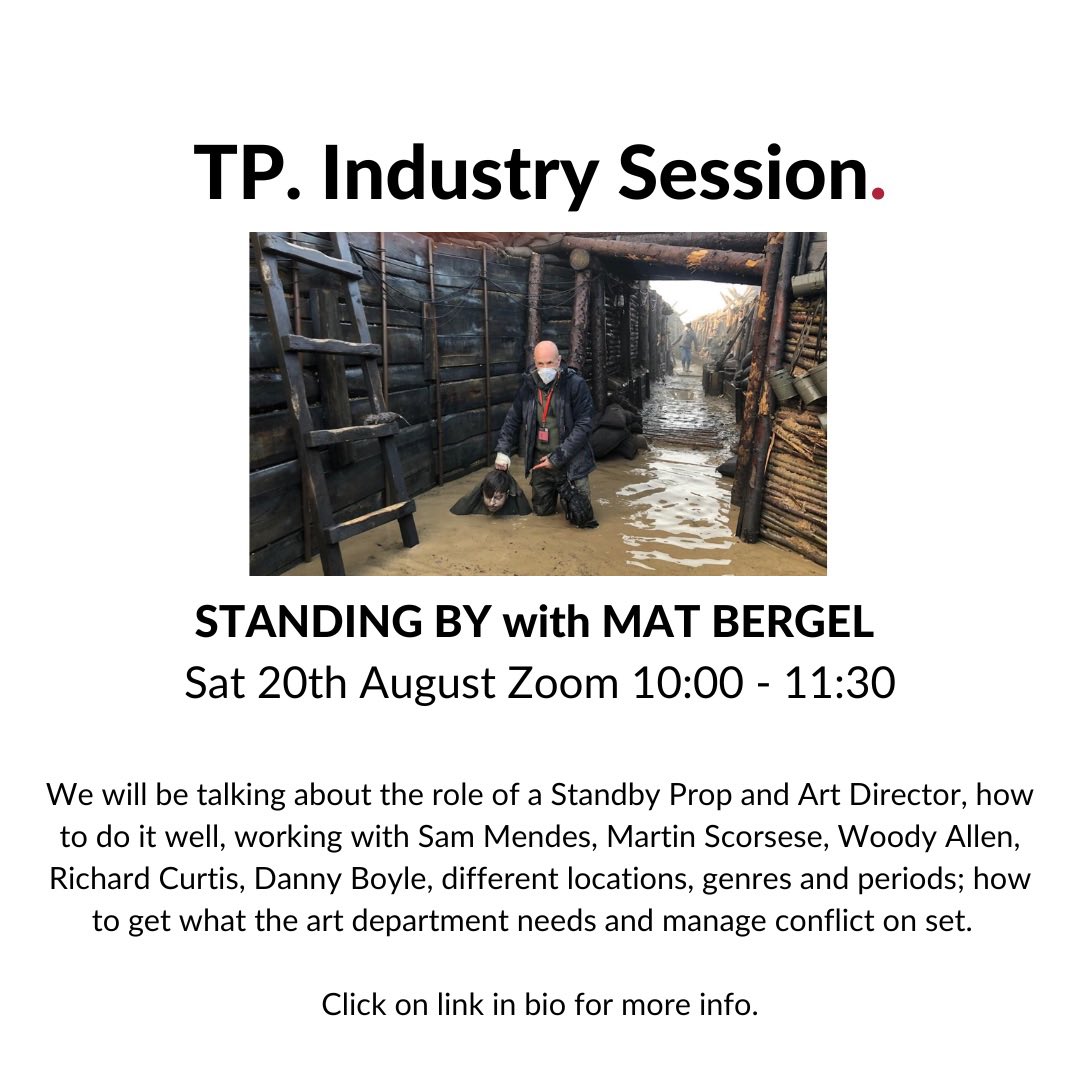 TalkingPointUK's tweet image. Interested in working with props on film/tv drama sets? Want to know how to work with directors, actors,other teams? Or maybe learn how to get into a props team? Check out #TPsession with Mat Bergel. Small, informal zoom with lots of questions snd answers. Info on website. #props