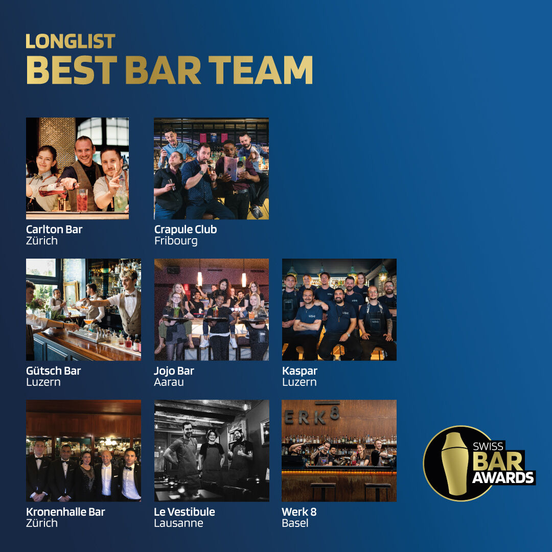 barnews's tweet image. Aus den zahlreichen Bewerbungen in der Kategorie Best Bar Team haben es in diesem Jahr folgende Barbetriebe auf die Longlist der #SwissBarAwards geschafft:
swissbarawards.ch/awards/best-ba…