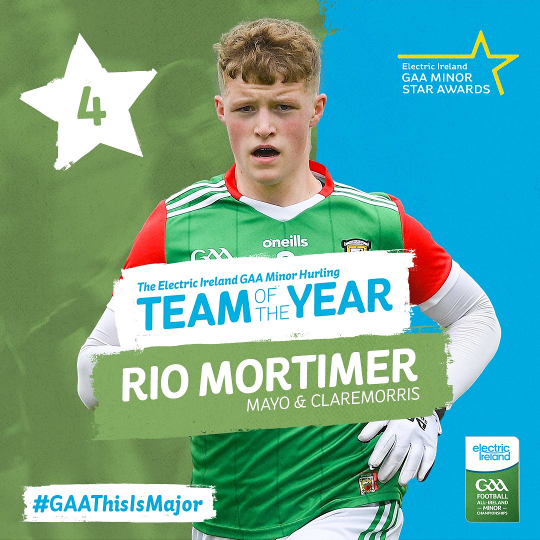 ElectricIreland's tweet image. Rio Mortimer put in terrific performances for @MayoGAA throughout the Electric Ireland GAA Minor Championships, always putting his body on the line for his team. The @Claremorrisgaa defender seems to be following in the footsteps of his father and surely has a big future ahead!