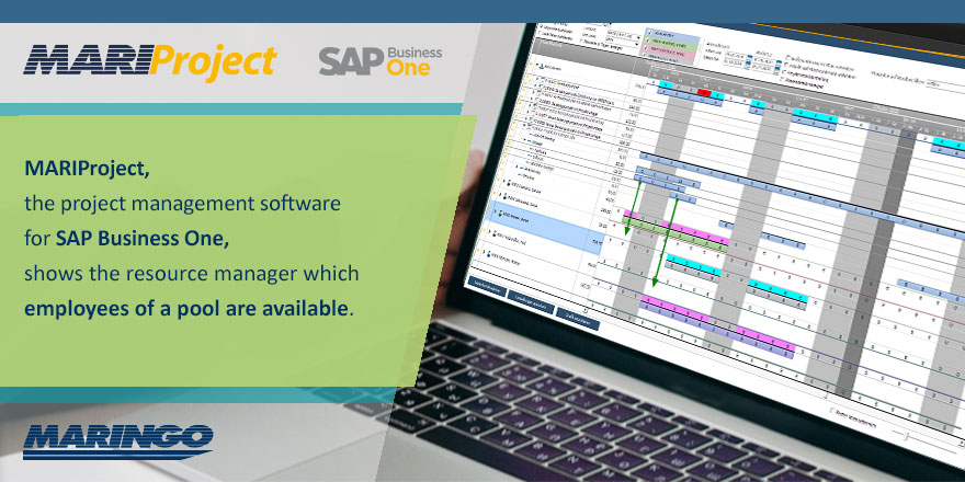 MARINGOcomputer's tweet image. MARIProject, the project software for SAP Business One, shows the resource manager which employees of a pool are available. #sapbusinessone #sappartner #sappartnersolution #projektmanagementsoftware #sap #kmu #resources #projektplanung #projektplanungssoftware