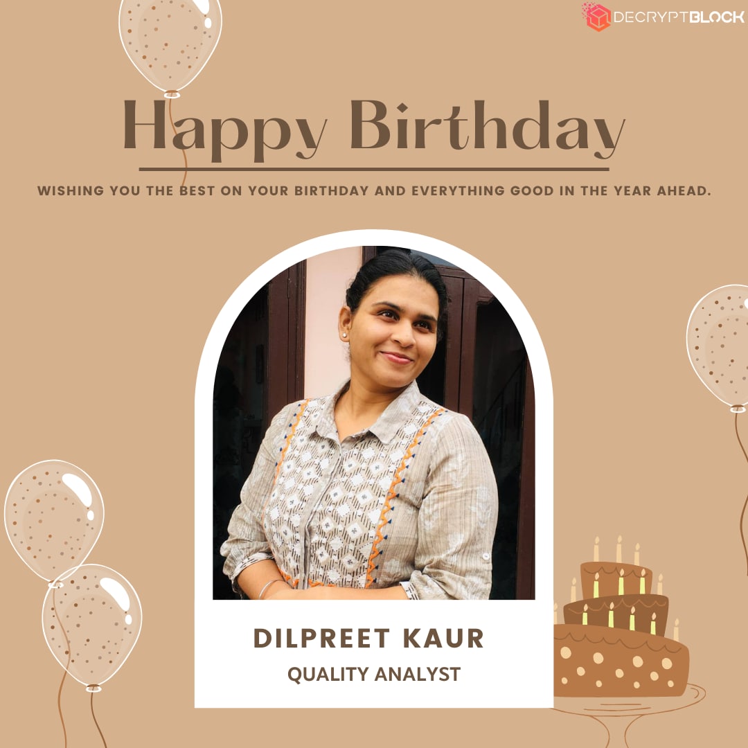 DecryptBlock's tweet photo. The whole team of Decrypt Block wishes you the happiest of birthdays and a great year. 🎂🎉

May your birthday be the start of a year filled with good luck, good health, and much happiness. 
Have an unforgettable birthday. 🥮🎉😁

#DecryptBlock #LifeatDB https://t.co/flxFg5lgdq