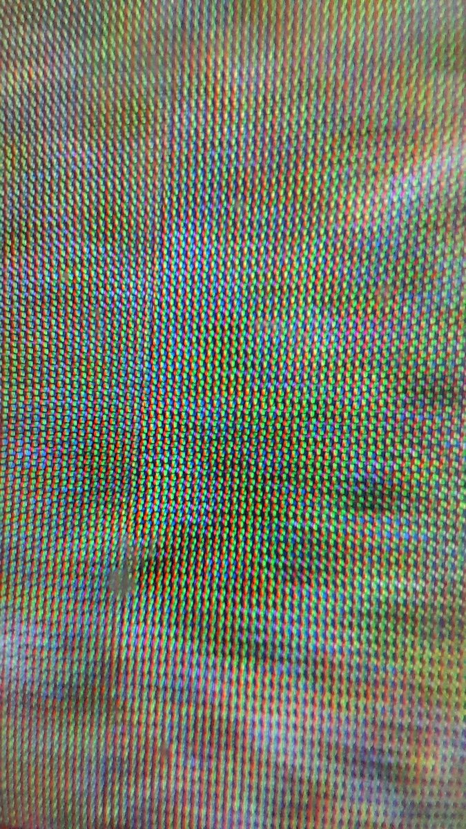 IlyasMYahya's tweet photo. Moirè pattern from television screen made from glass showing RGB colours as small part to create bigger colorfull picture!! #TMOSScienceWeek https://t.co/Bw8nxXmkG8