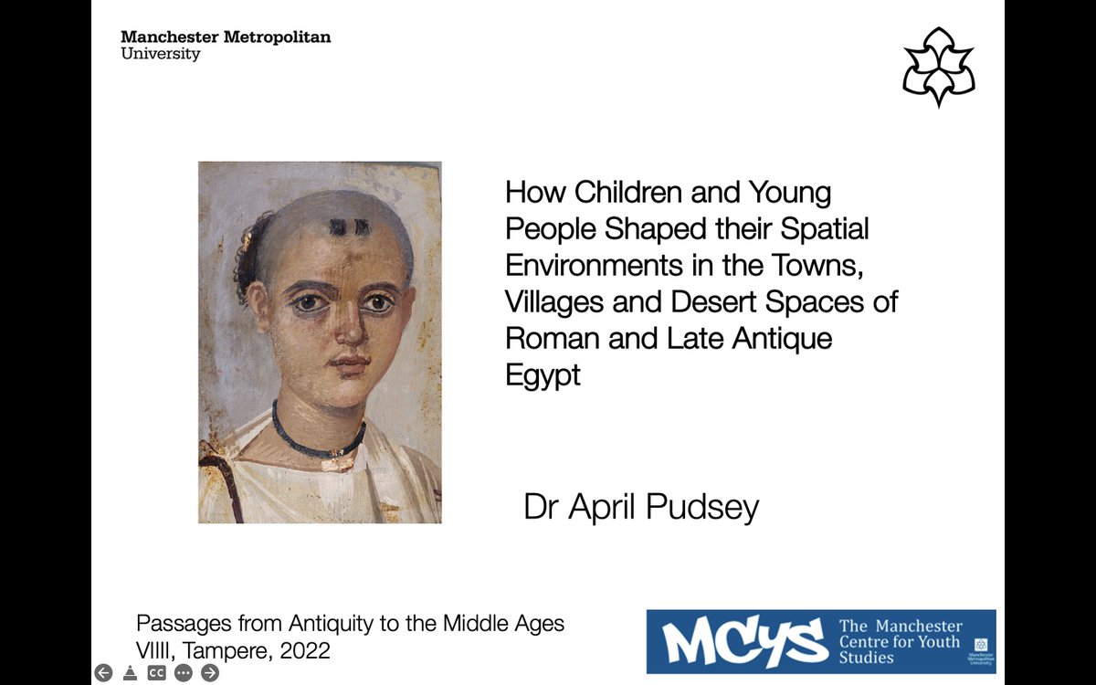 mcys_mmu's tweet photo. MCYS Associate Director Dr @AprilPudsey speaks this week to conference Passages from Antiquity to the Middle Ages @TampereUni organised by @Trivium_Tampere The 8th conference's theme is Experiencing Space. On the conference: https://t.co/cljwhsR2Tr #histchild #archchild https://t.co/9FGJ5Kj054