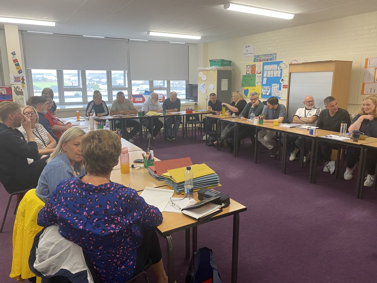 WillowbankSch's tweet photo. Day 2 of de-escalation and trauma training as part of the We Aspire package of supports with colleagues across the SEBN provision #partnership #aspire #includenotexclude @nlcpeople @PrimaryPentland @FallsideS @aspire_we @NLSkillsAcademy https://t.co/9e44H4faC4