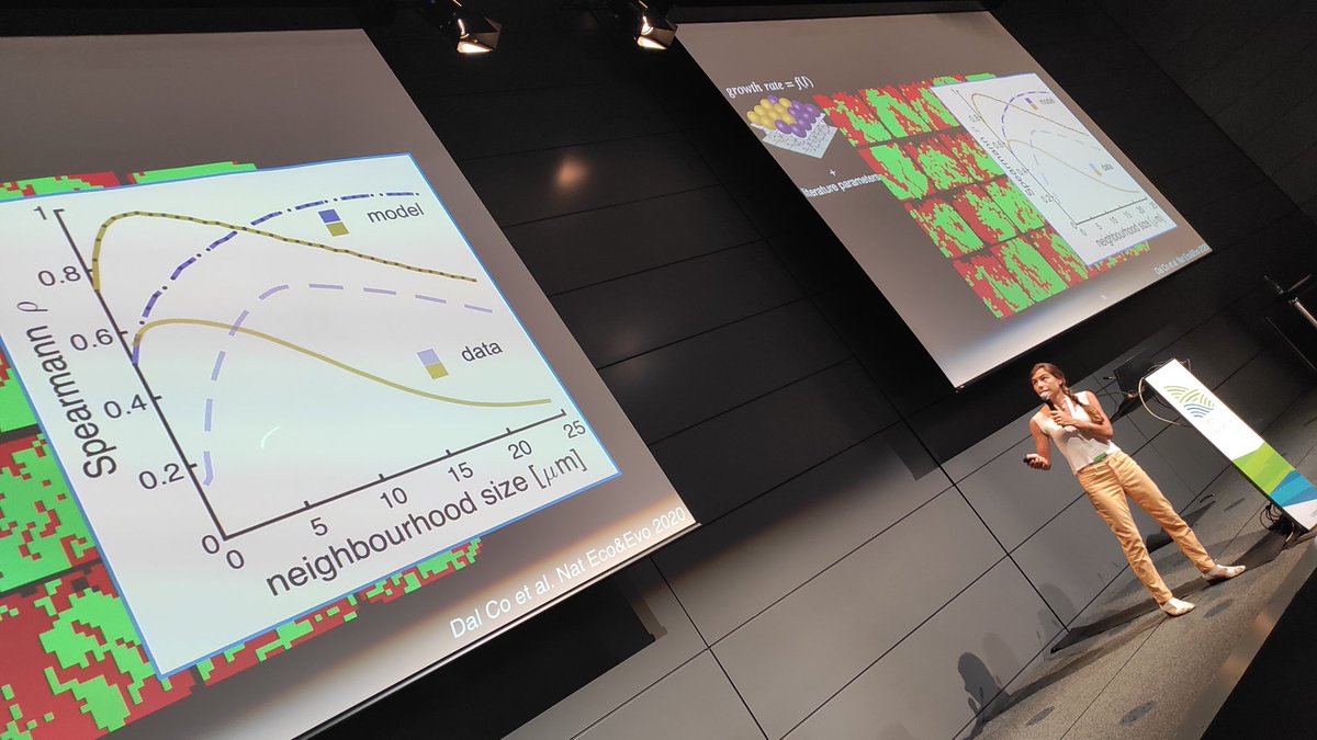 MethanoArcticus's tweet photo. Just listen to an extremely interesting and well presented talk by @Alma_DalCo about microbial interaction ranges showing spatially organized metabolic functions - also for microbes, the neighborhood size matters #ISME18 #ISME #microbes https://t.co/sScIlDzhta
