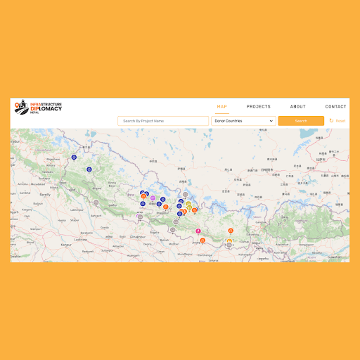 Tweet2PEI's tweet photo. As a new #infrastructurediplomacy takes shape in #southasia, PEI's Infrastructure Diplomacy Map is a comprehensive visualization of Nepal’s development of critical infrastructure financed by bilateral and multilateral agencies. https://t.co/C31XmDhSuF https://t.co/q8qvLer2r7