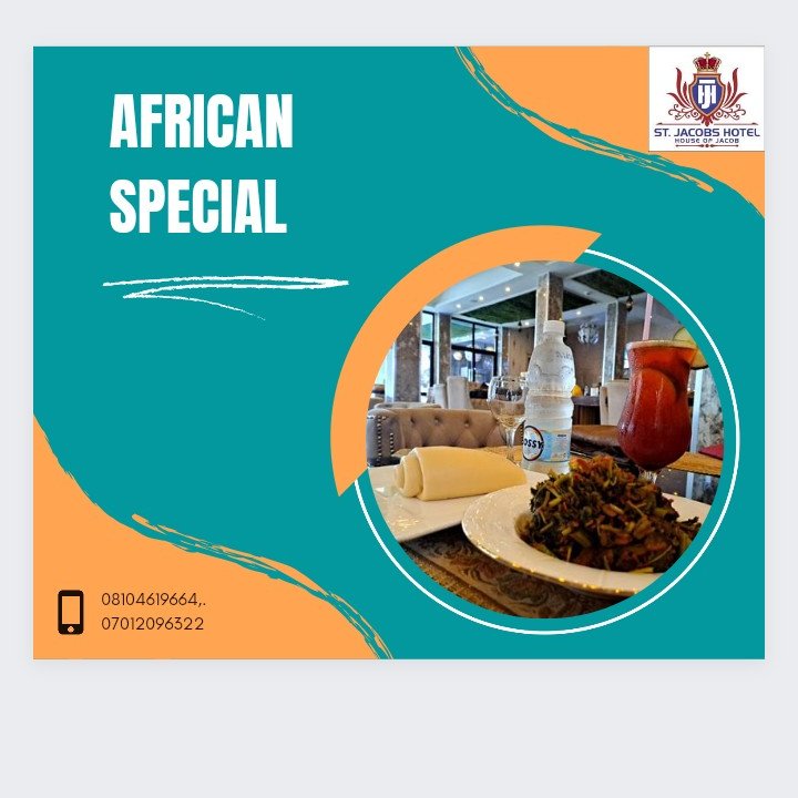 stjacobshotel's tweet photo. Enjoy Delicious Food @ St. Jacobs Hotel Alagbaka, VIP Restaurant 🏨
.
📞 Call 08104619664
🔗 https://t.co/aERZqbF6TE
.
.
.
.
#akure #food #luxery #hospitality #alagbaka #hotel #ooniofife #akurebuy #akureairport #abuja #ondo #ondobakar #ondohouseofassembly #dome #futa #AAUA https://t.co/6sCKV1gzbD