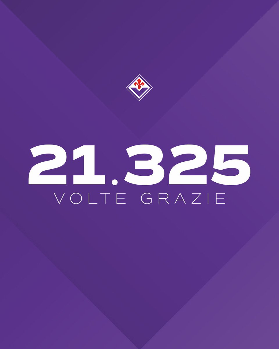 acffiorentina's tweet photo. 21.325 abbonati 💜⚜️
21.325 volte GRAZIE💜⚜️
SEMPRE FORZA VIOLA 💜⚜️

#forzaviola #fiorentina https://t.co/5K7rsJYRE7